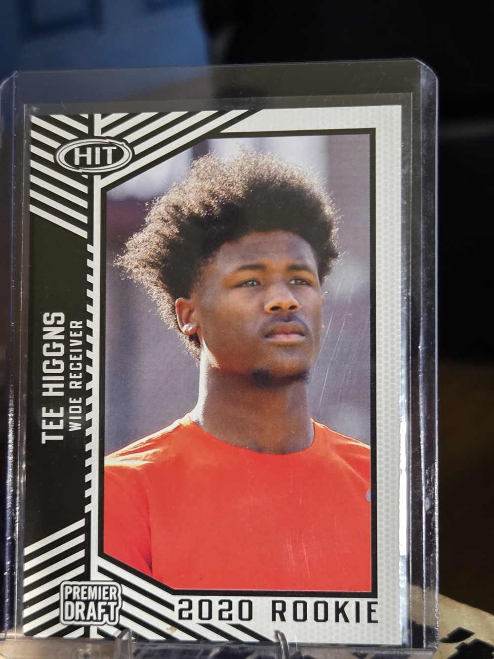 This image shows a 2020 SAGE Hit Premier Draft rookie card (#67) featuring wide